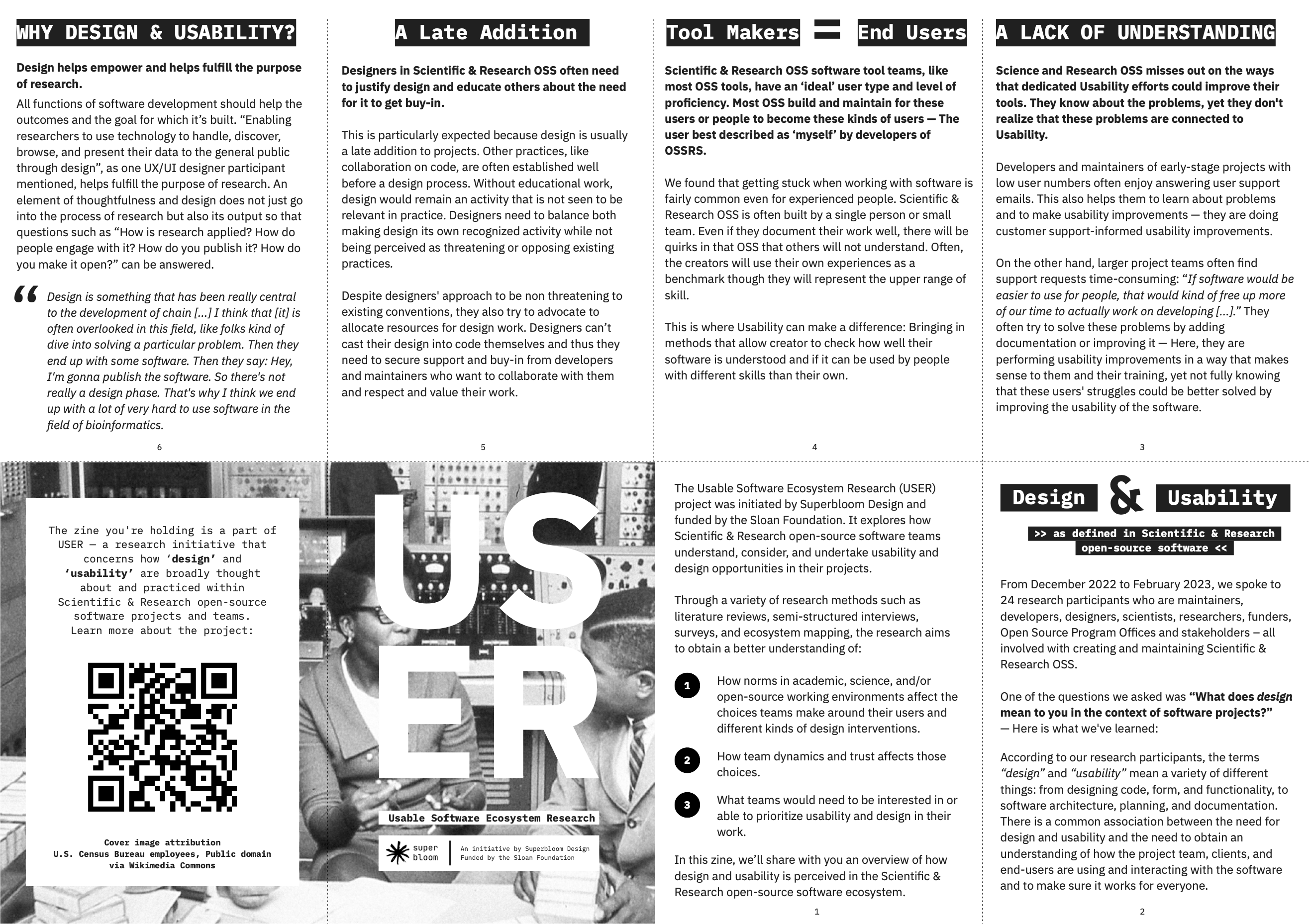 Zine 1: an Overview of the USER Project image. 